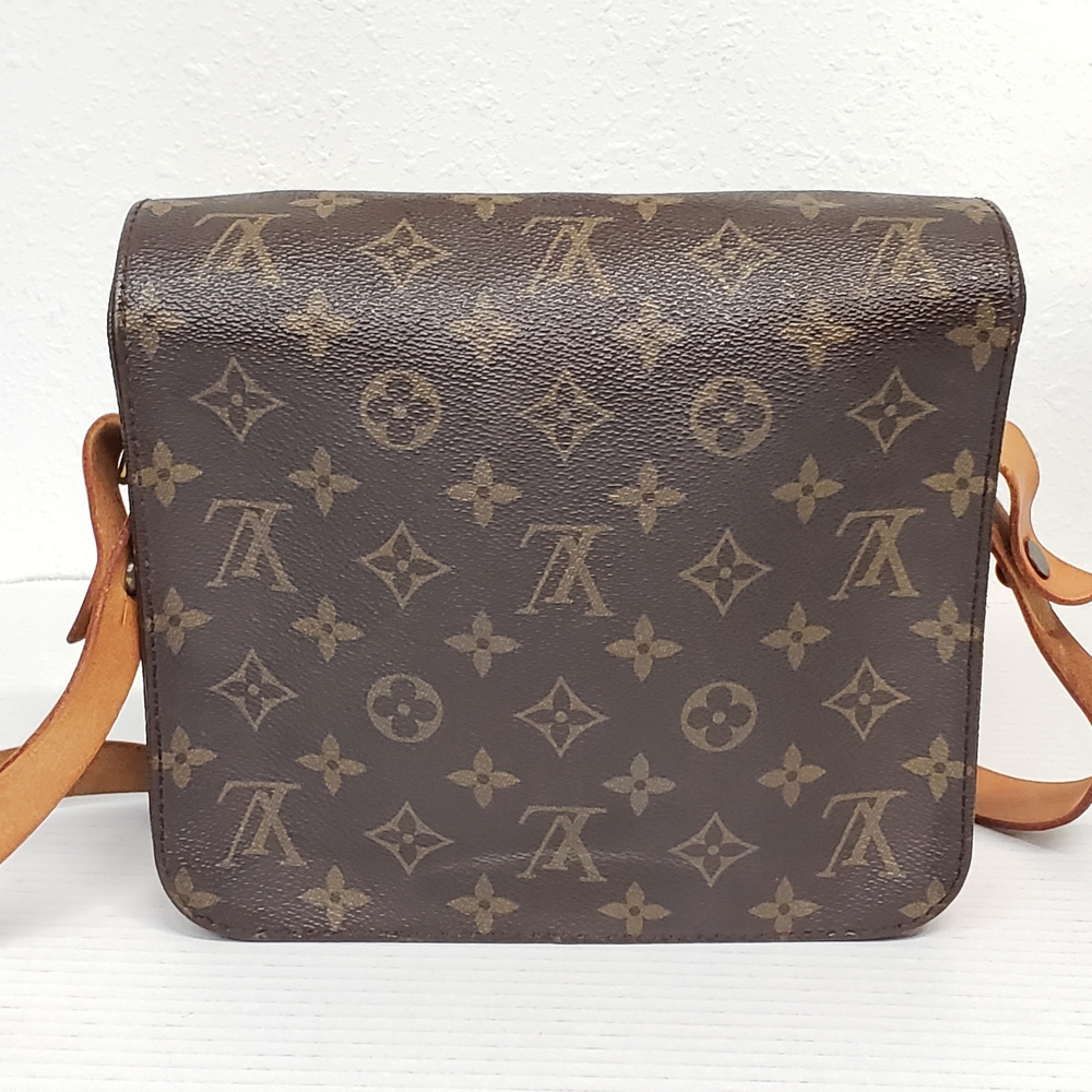 Authentic Louis Vuitton Cartouchiere MM Monogram Crossbody Bag 319-100825 - Picture 2 of 16